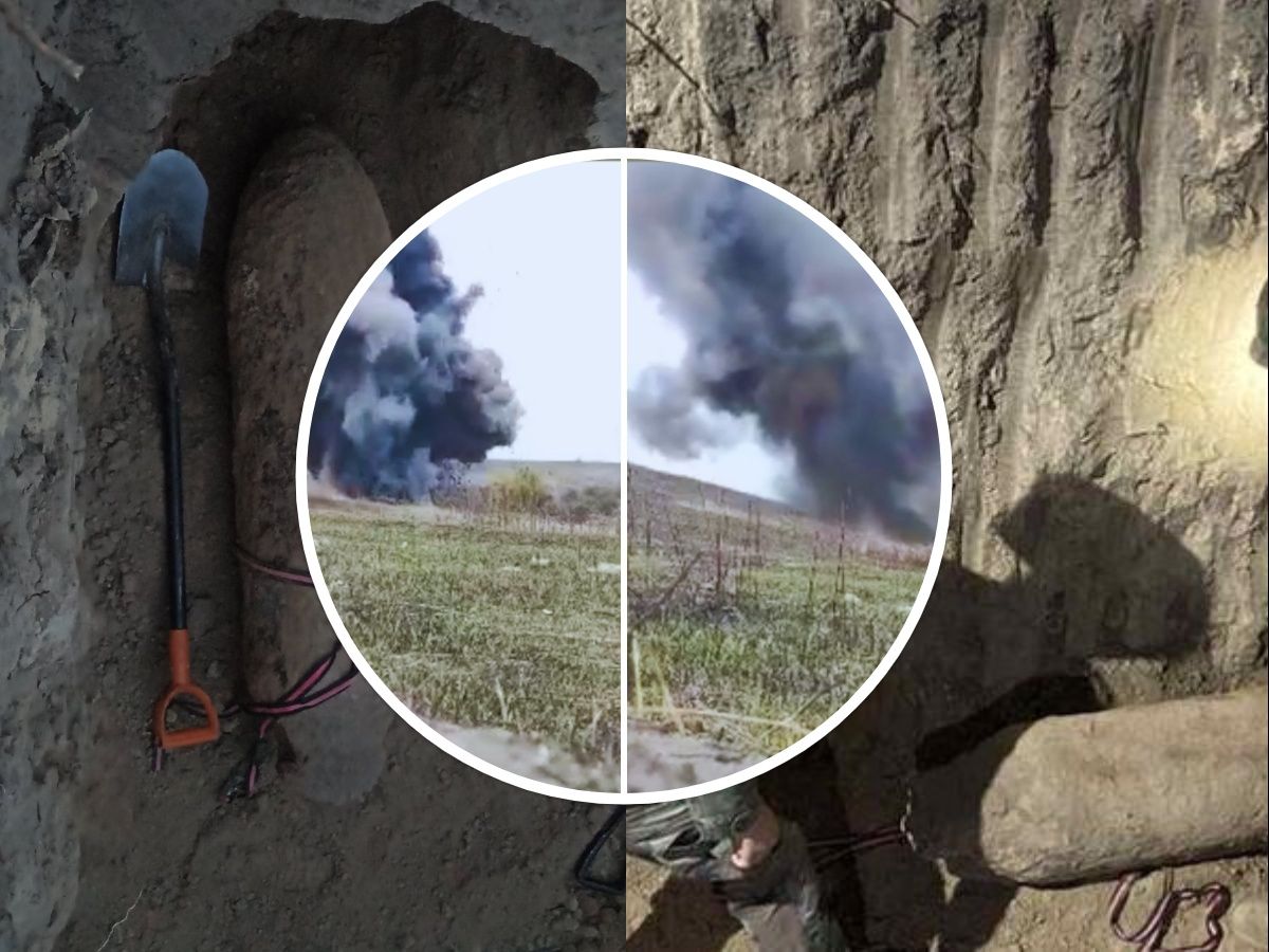 VIDEO/ Momentul detonării unei bombe de aviaţie de 500 kg în raionul Dubăsari