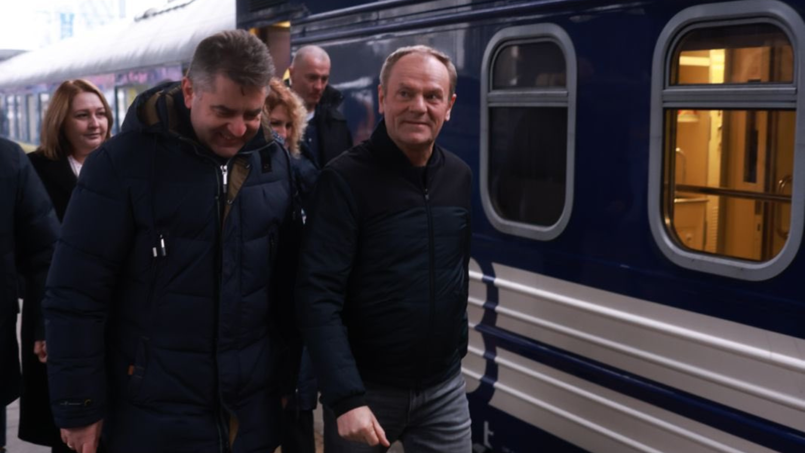 FOTO/ Premierul Poloniei, Donald Tusk, efectuează prima vizită în Ucraina de la începutul invaziei ruse