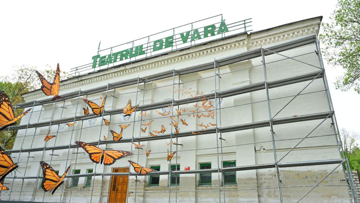 FOTO/ Teatrul Verde, în plin proces de reparație. În zonă va apărea și un pavilion unde vor fi crescuți fluturi